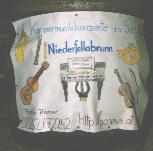 Plakat des KK Niederfellabrunn